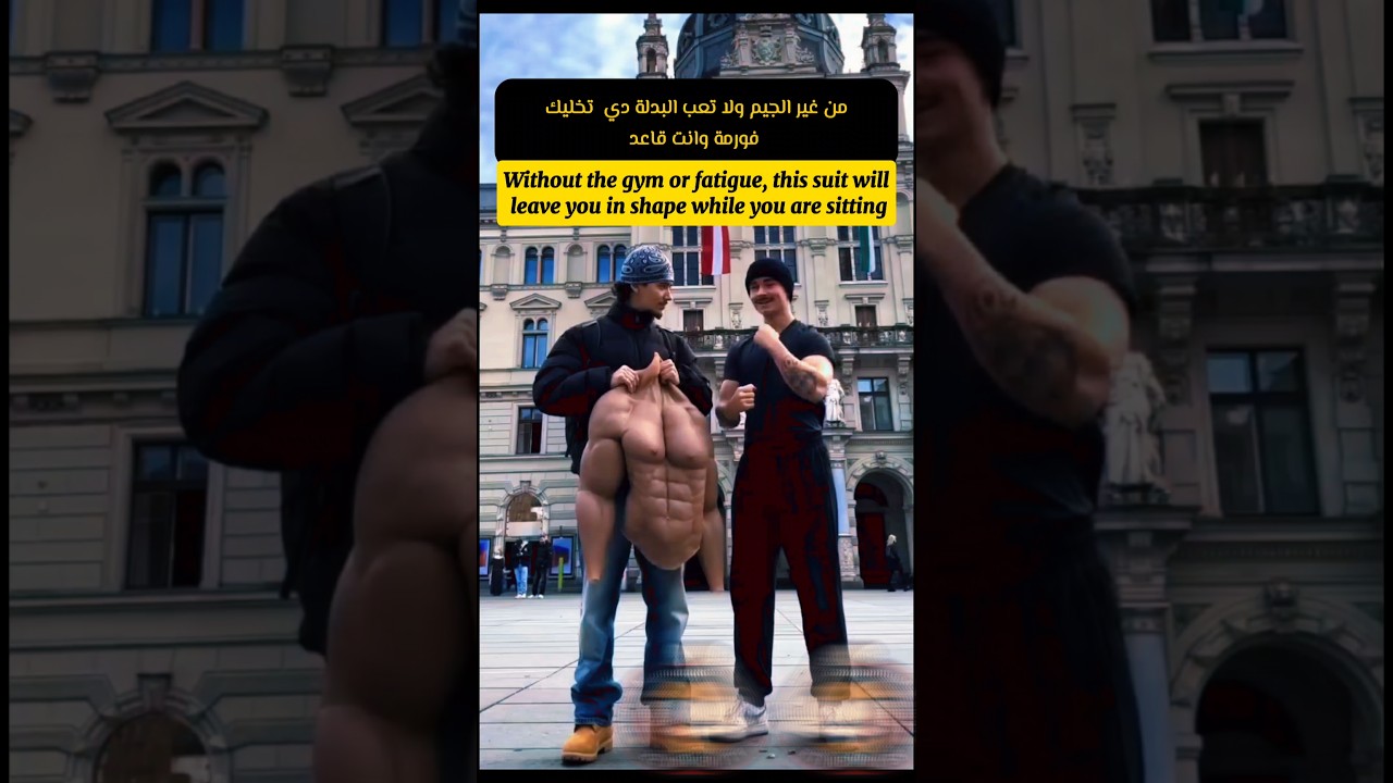 من غير الجيم ولا تعب البدلة دي  تخليك  فورمة وانت قاعد/Without the gym or fatigue, this suit will