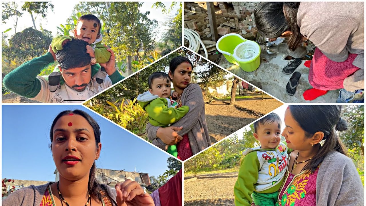 हमारे खेतो में मेरे छोटे से Family के साथ मस्ती वाला Time ❤️ | Saree Cleaning Vlog New | #housewife