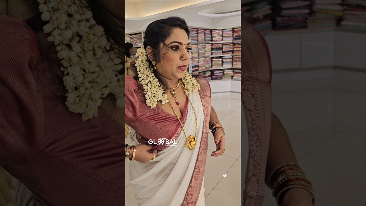 ജിപ്സ ബീഗം സാരിയിൽ വൈറ്റിലയിൽ എത്തിയപ്പോൾ l🥰 #jipsabeegam #actress #wedding