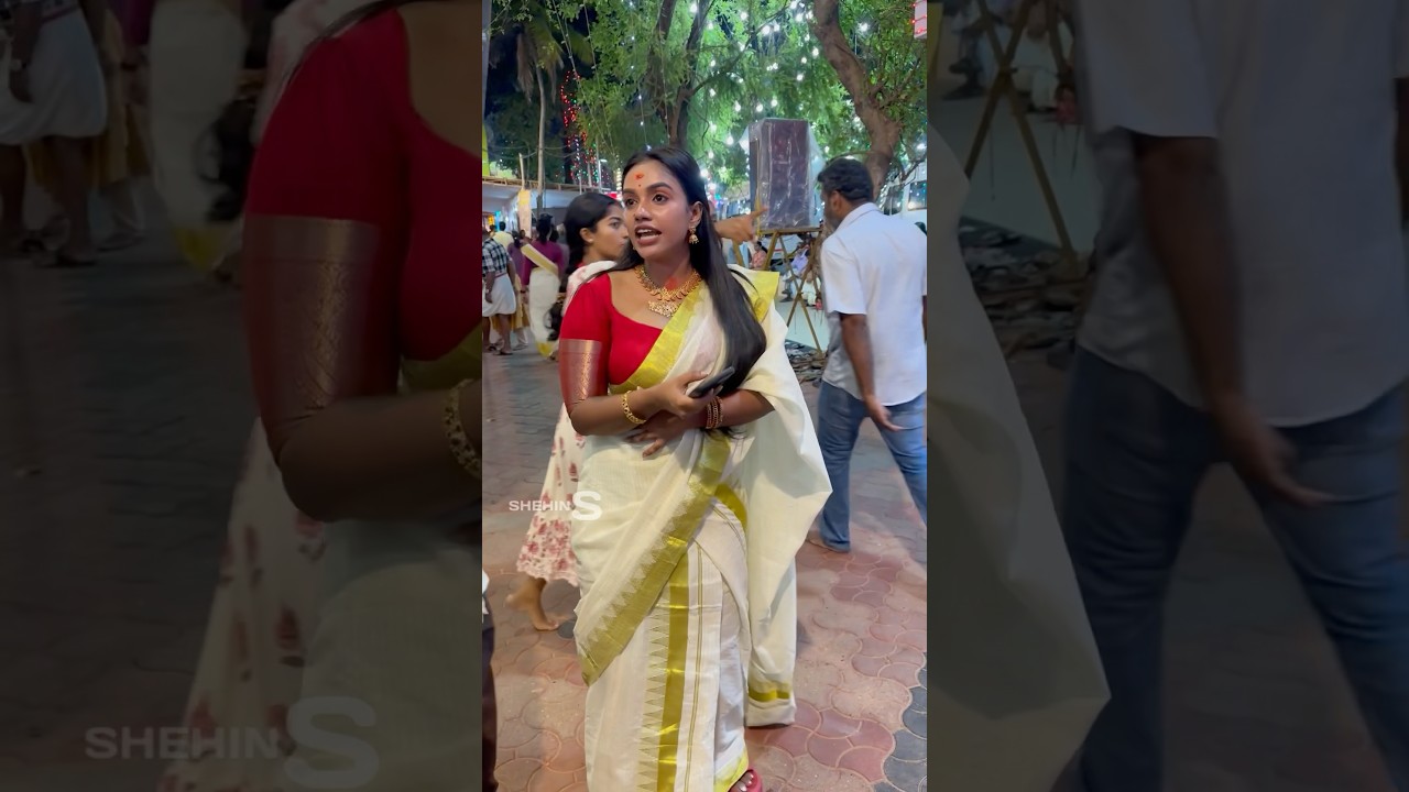 സെറ്റ് സാരിയിൽ അതിമനോഹരിയായി ശരണ്യ | saranya shaji #reels #dance