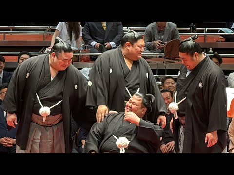 速報版【阿武咲断髪式】ライバル貴景勝 大の里 阿炎 若元春 隆の勝が鋏をいれる2025.6.1 [ONOSHO retirement ceremony]