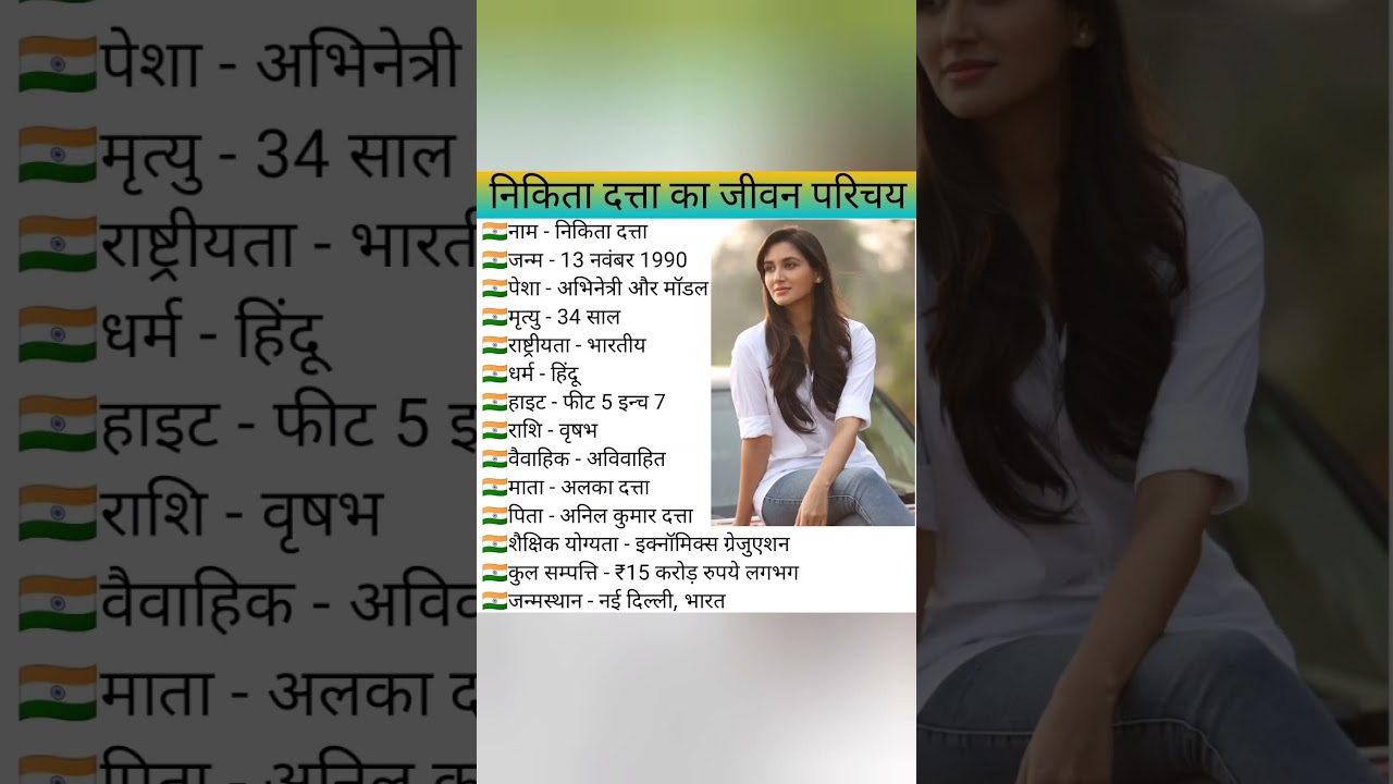 ||निकिता दत्ता का जीवन परिचय||biography of Nikita dutta#viral#shortvideo||