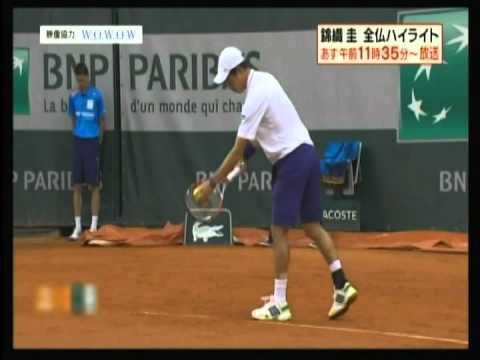 テニス全仏オープン 錦織圭 まさかの初戦敗退 2014/5/26 ハイライト