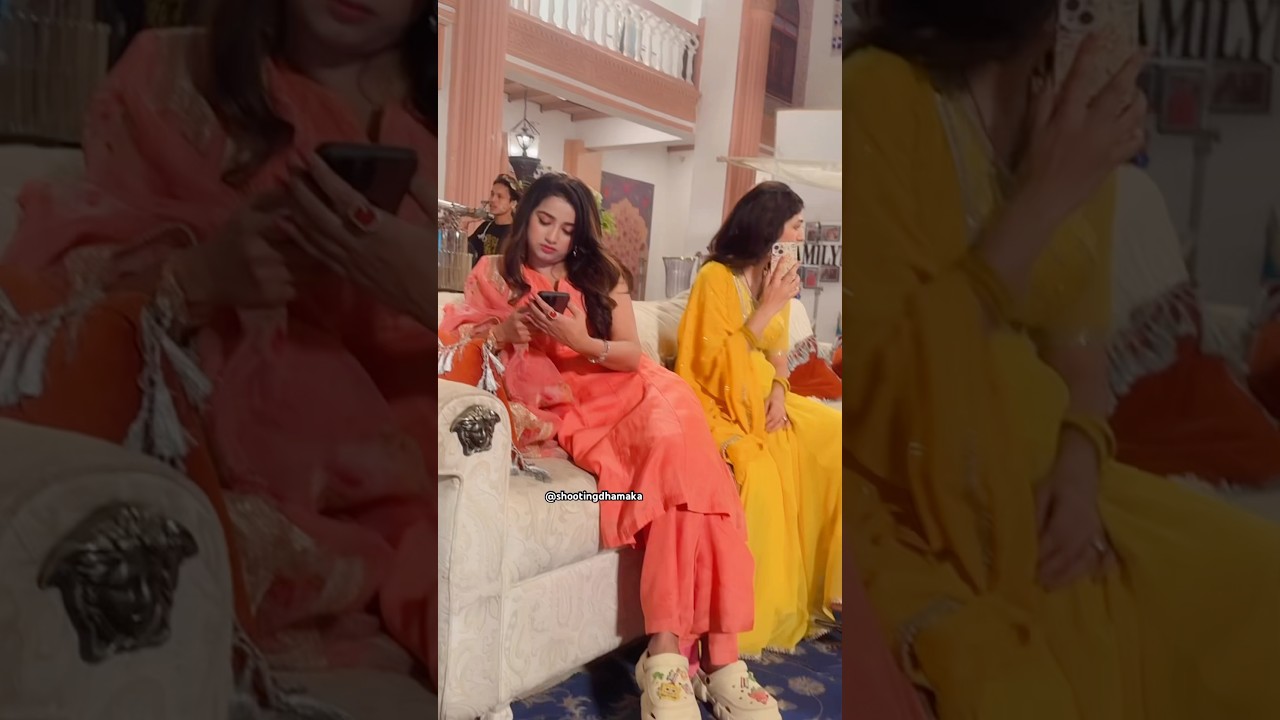 रूही और जूही busy अपने फोन में #song #bts #ruhi #juhi #sisterhood #mannsundar #ytshorts #explore