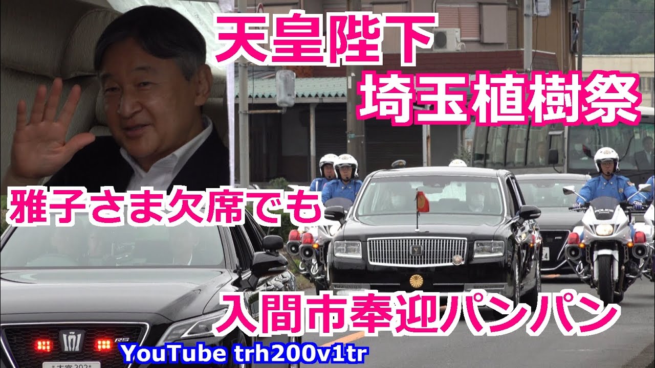 天皇陛下 埼玉植樹祭 雅子さま欠席でも入間市奉迎パンパン!! Emperor Of Japan Motorcade 2025/5/24