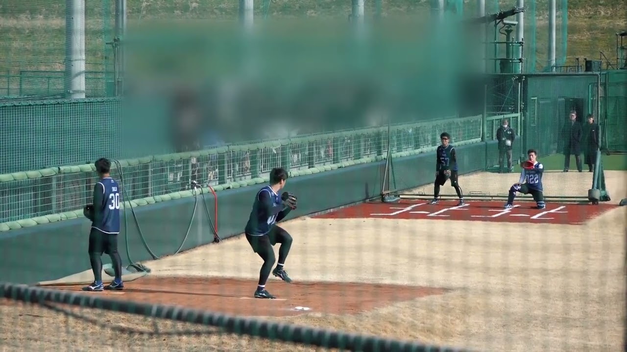 荘司宏太選手・下川隼佑選手ブルペン投球 東京ヤクルトスワローズ新人合同自主トレ 2025.01.19