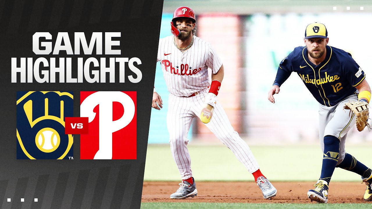 ブルワーズ対フィリーズ 試合ハイライト (6/4/24) | MLBハイライト