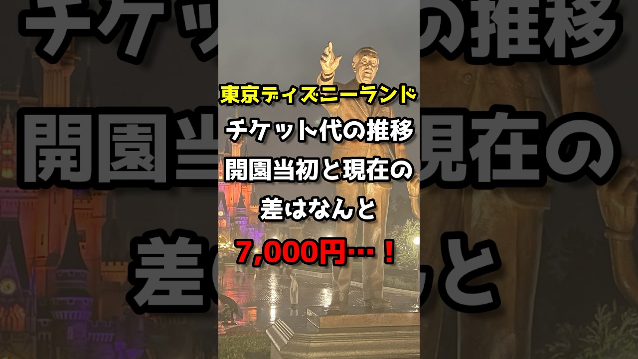 ディズニーのチケット代がどれだけ値上がりしたか調べてみたら…！#ディズニー #雑学 #ディズニーランド