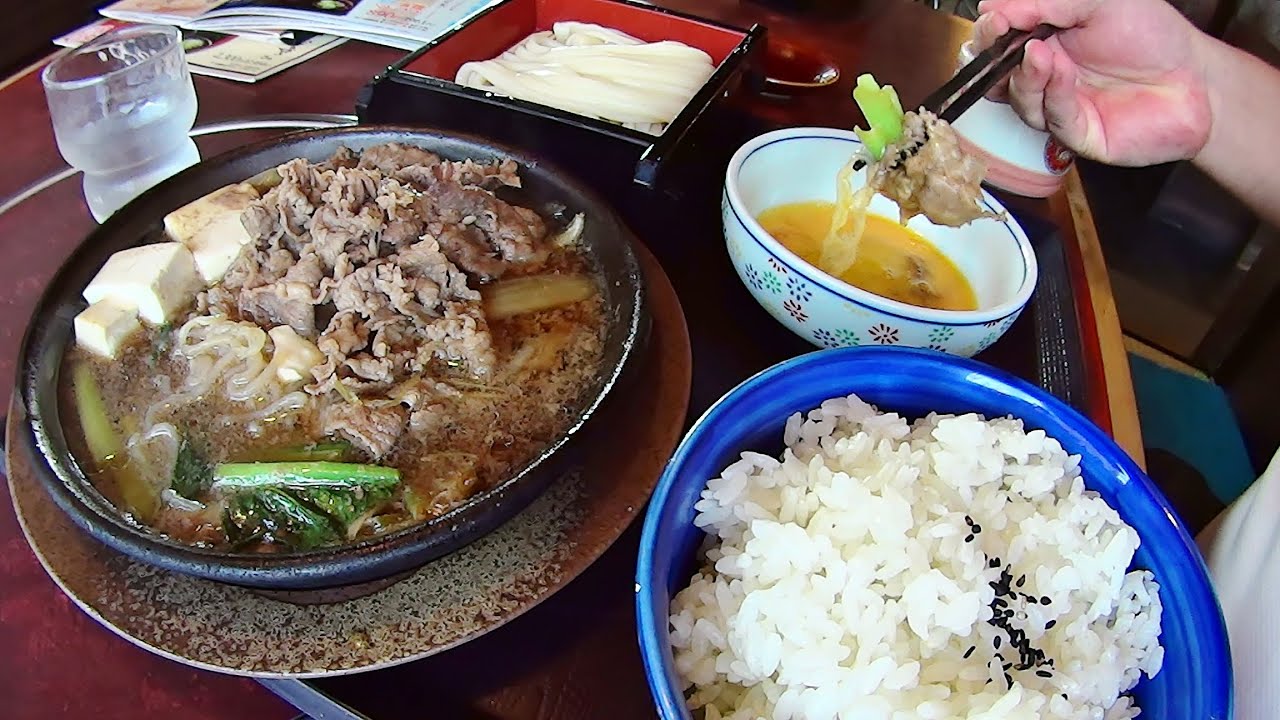 【めし動画】 味の民芸　「ボリュームすき焼き定食」を食べるだけの動画