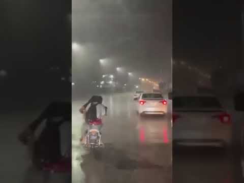 امطار الخير في قضاء حديثة بمحافظة الانبار يوم امس