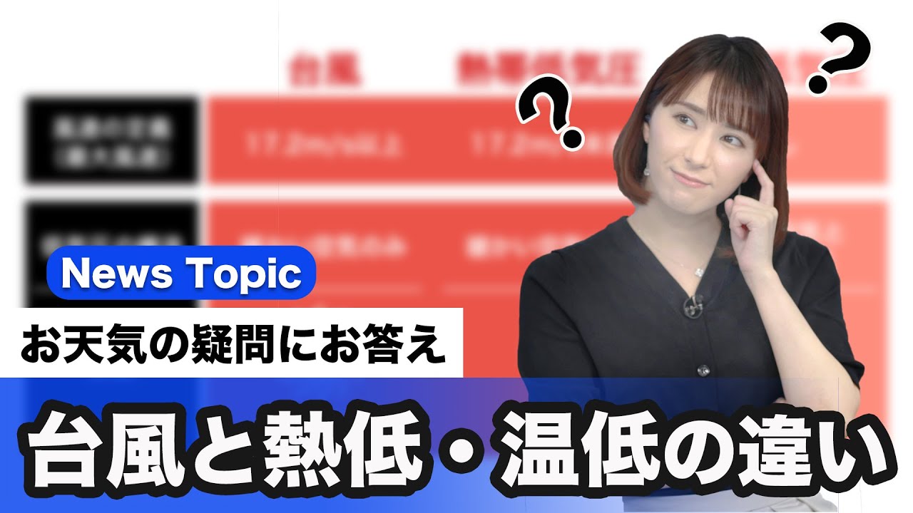 知ってます？台風と熱帯低気圧・温帯低気圧の違い