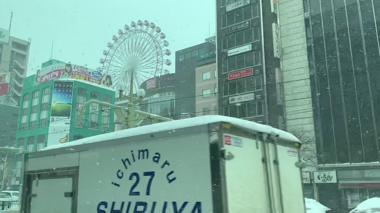 大雪紛飛的扎幌