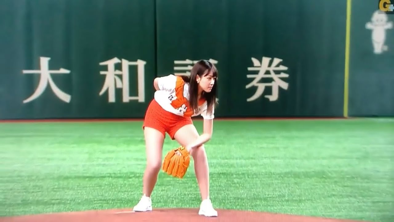 【山崎あみ】ノーバン始球式