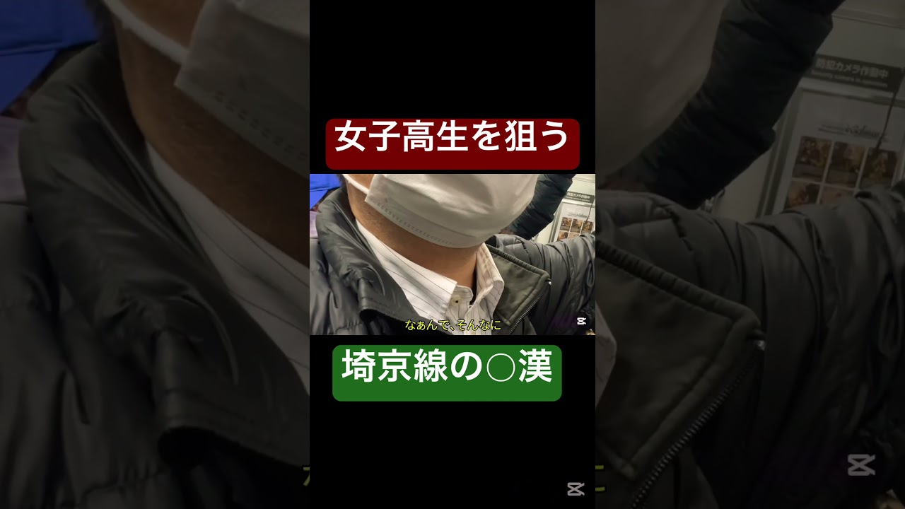 女子高生を狙う埼京線の◯漢を詰めてみた。 #フナイム #警察 #逮捕