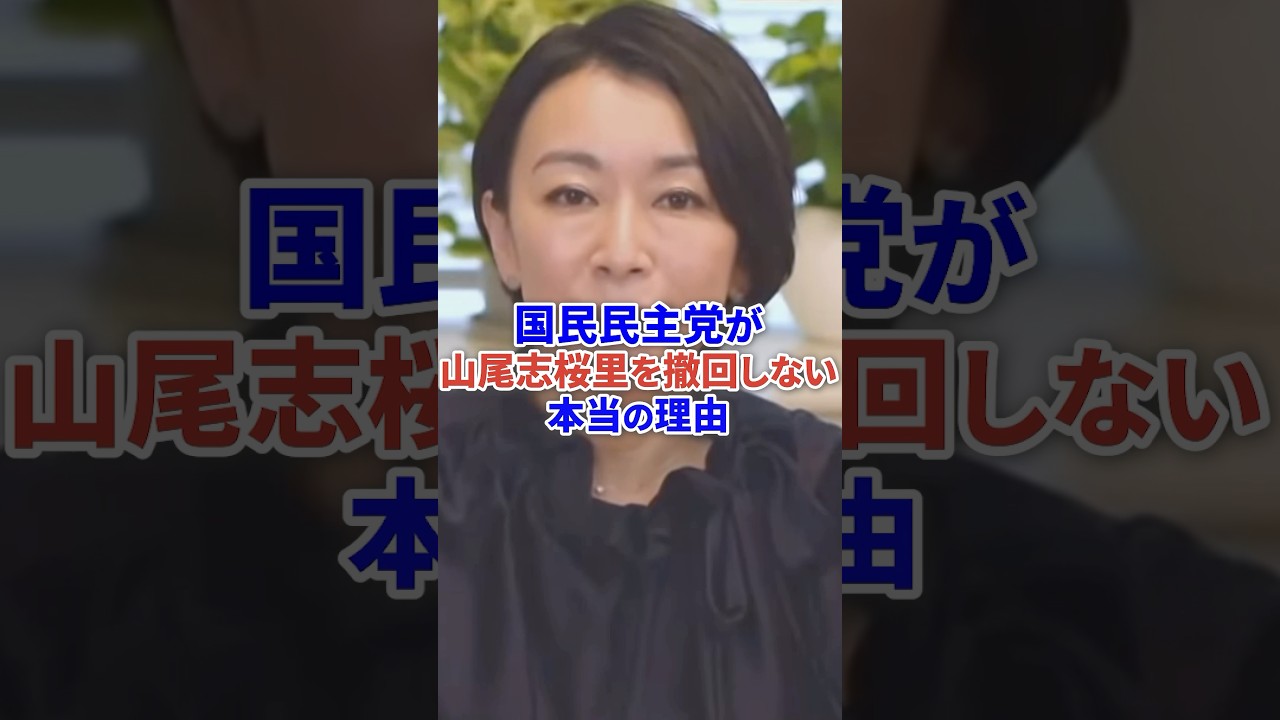 国民民主党が山尾志桜里を撤回しない本当の理由 #国民民主党 #玉木雄一郎 #山尾志桜里 #時事