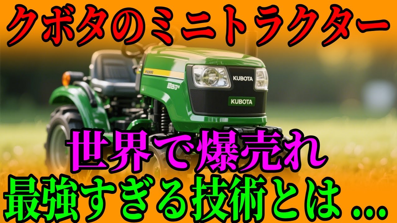 【衝撃映像】クボタ技術が世界を席巻！日本の産業革命に海外メディア絶叫！誰も知らなかった恐るべき真実とは⁉️