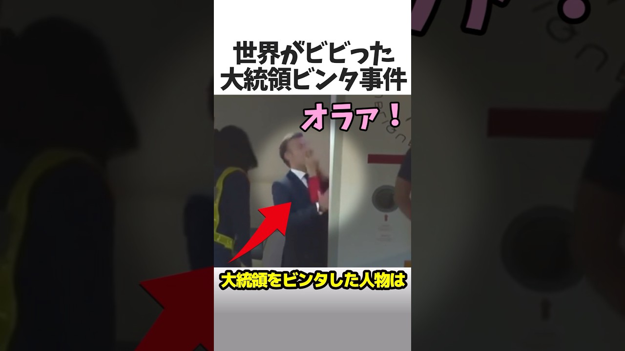 マクロン大統領がビンタされる瞬間🇫🇷