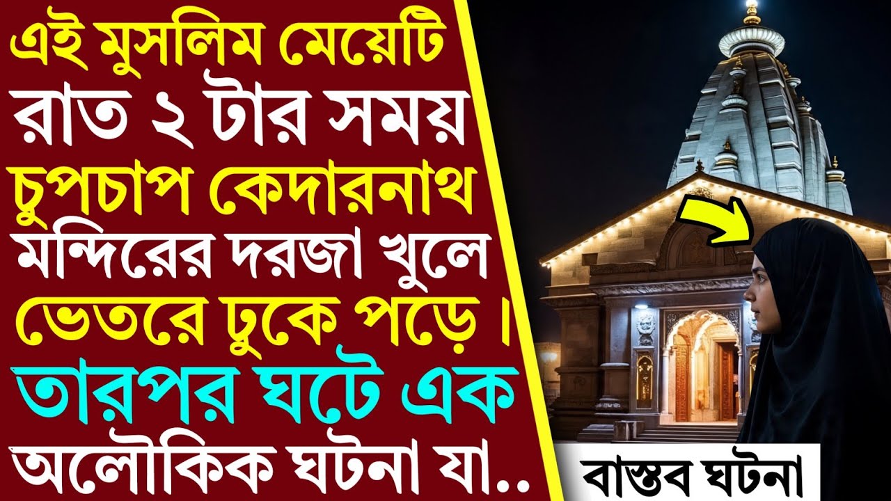 রাত ২ টার সময় এক মুসলিম মেয়ে চুপচাপ কেদারনাথ মন্দিরের দরজা খুলে ভেতরে ঢুকে পড়ে। তারপর এক অলৌকিক..