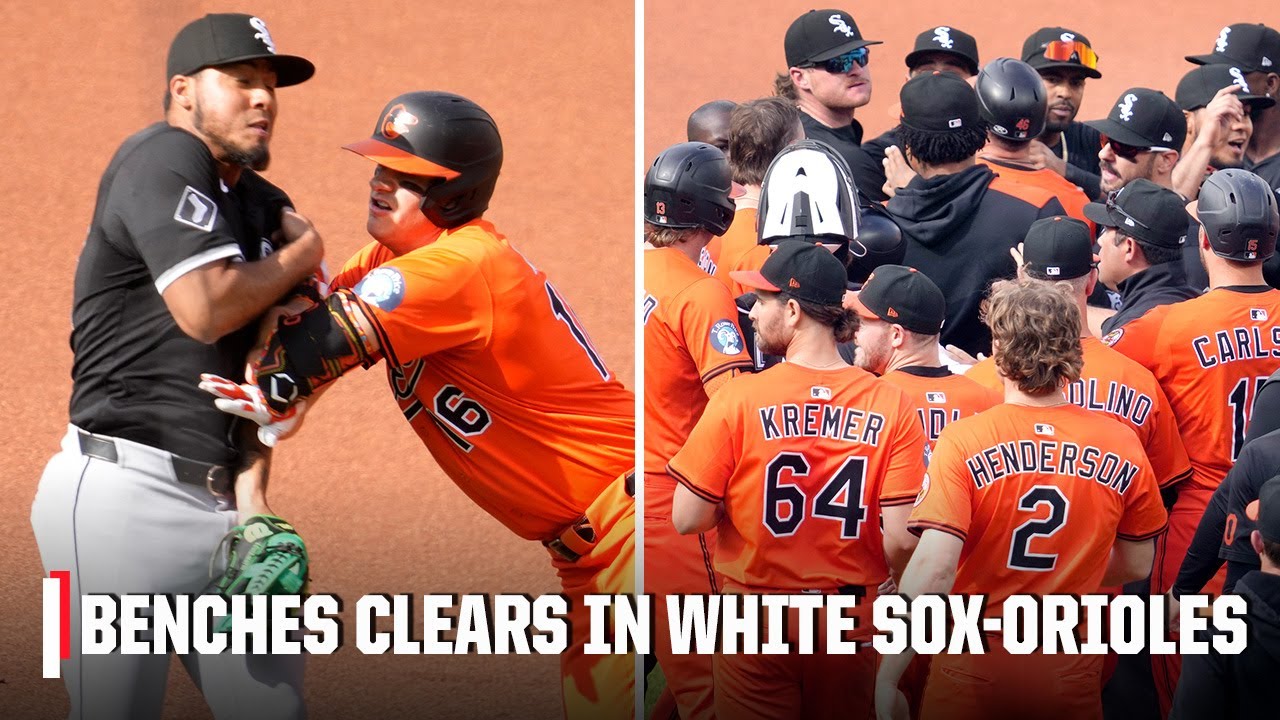 ホワイトソックス対オリオールズ戦、選手同士の衝突でベンチが空く | ESPN MLB