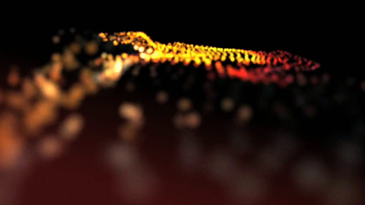 Футаж / Footage  yellow particle