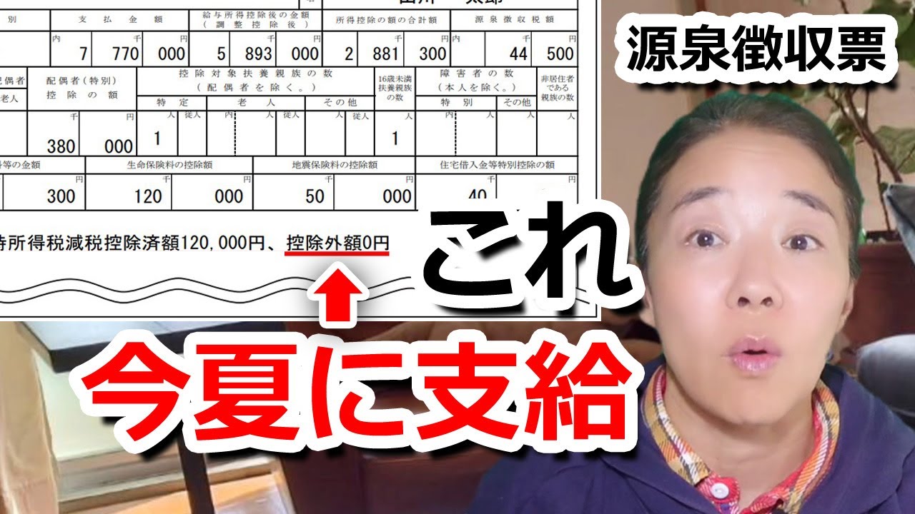 【源泉徴収票】控除外額は申請が必要？いつ支給？定額減税不足額給付金の質問まとめ