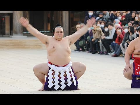 大相撲３横綱が新春土俵入り＝明治神宮