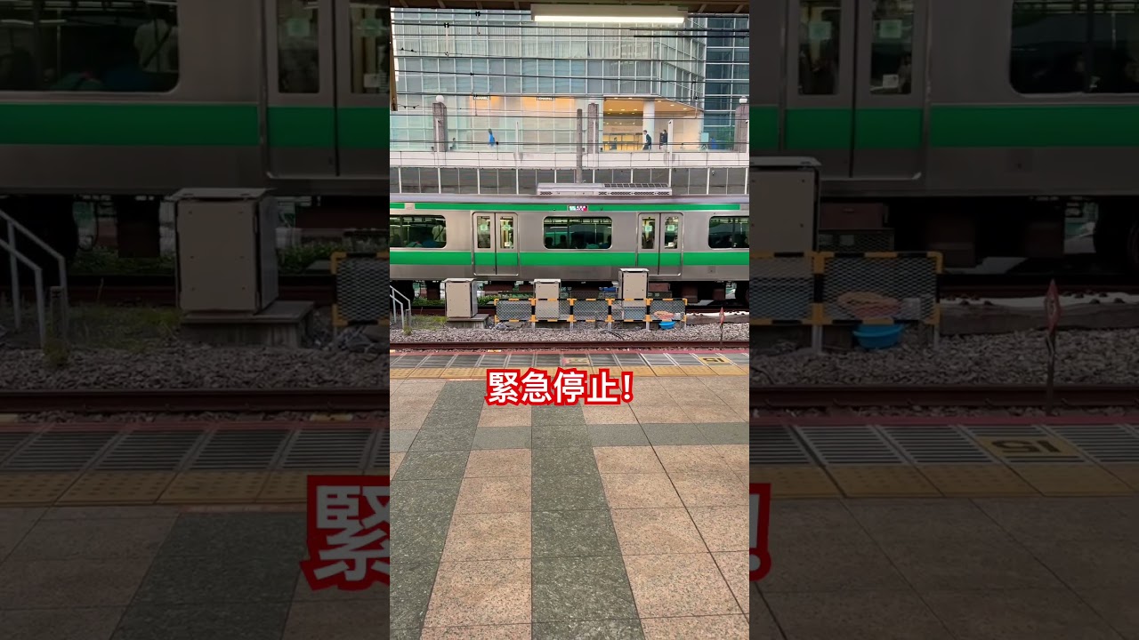【#デジャヴ】きさまぁ赤城乳業の回し者か⁈ #埼京線 #発車シーン #発車メロディー #緊急停止 #入線シーン #ドア閉 #湘南新宿ライン #電車 #鉄道 #ブレーキ #ガリガリ君
