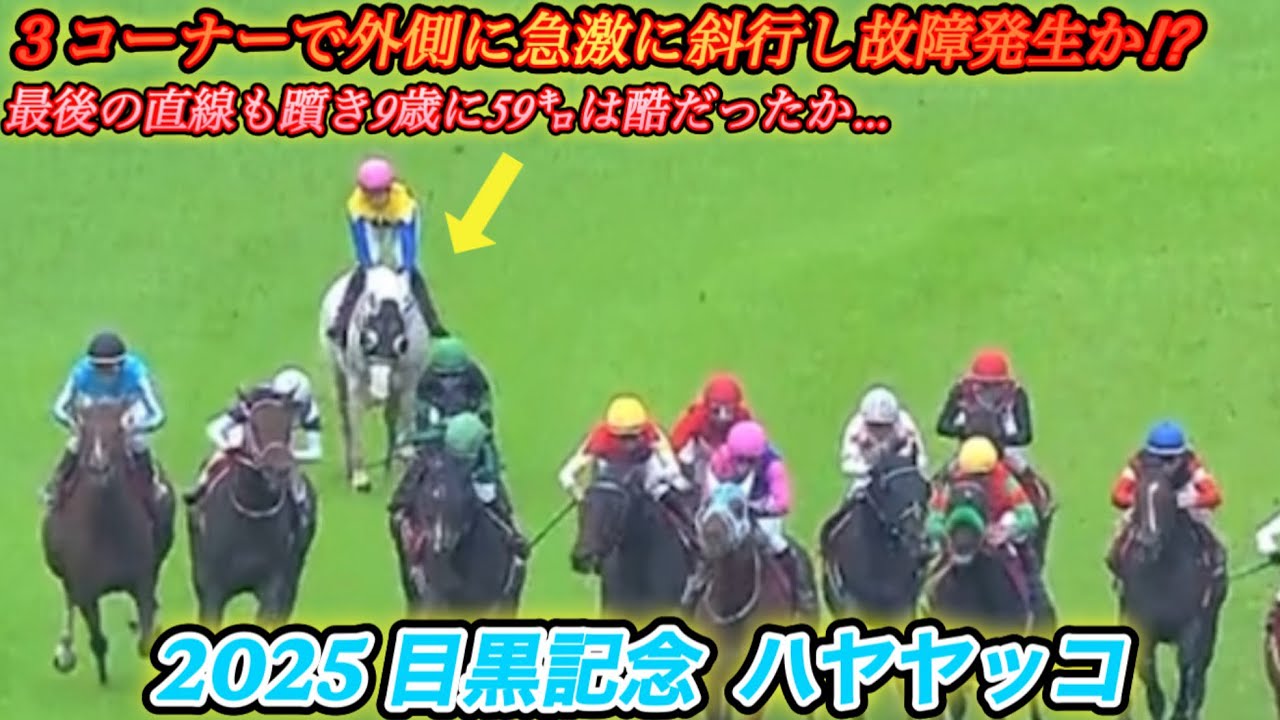 【ハヤヤッコ】目黒記念直線手前でハヤヤッコ故障発生か…