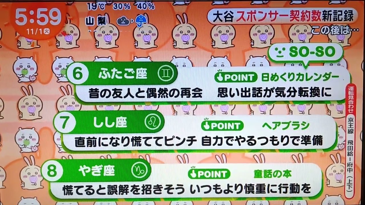 ちいかわ占い 11月1日