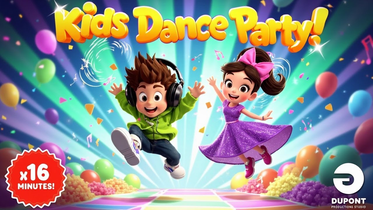 🎶 16-Minute Kids Music Dance Party! | Nonstop Songs with Little Groove & Boogie Bella 🎉