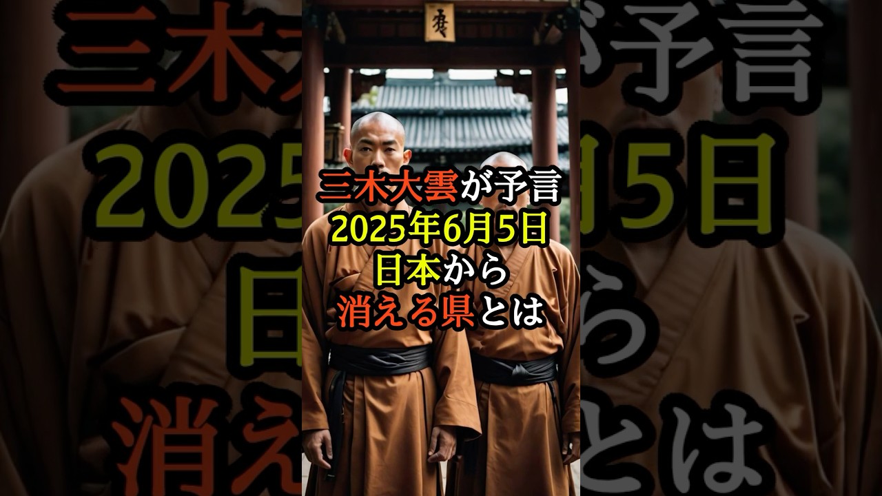 三木大雲が予言 2025年6月5日 日本から消える県とは【 都市伝説 予言 磁場逆転 超常現象 2025年 】