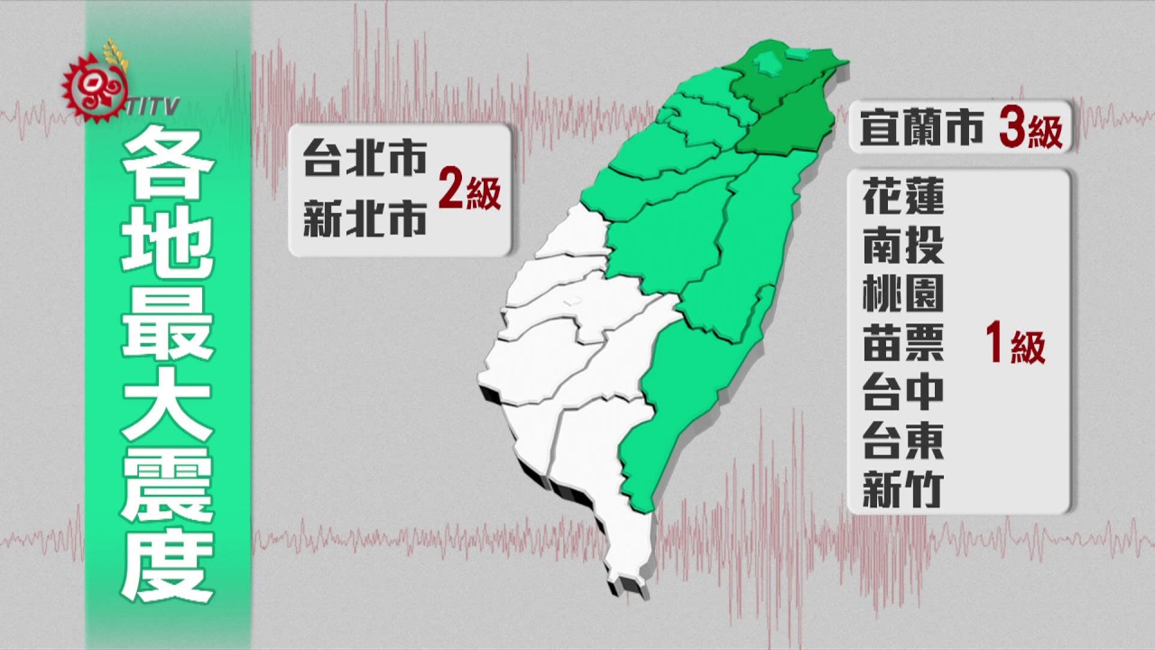 花蓮外海今晨 規模5.5地震 2016-11-25 TITV 原視新聞