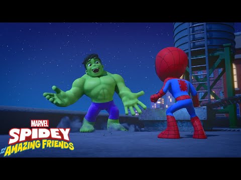 🤝 A Helping Hulk | Marvel's Spidey and His Amazing Friends | Disney Kids