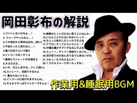 【岡田彰布】どんでん解説 ボヤキ２２選【作業用・睡眠用・癒し・勉強用BGM】【岡田監督・阪神タイガース】