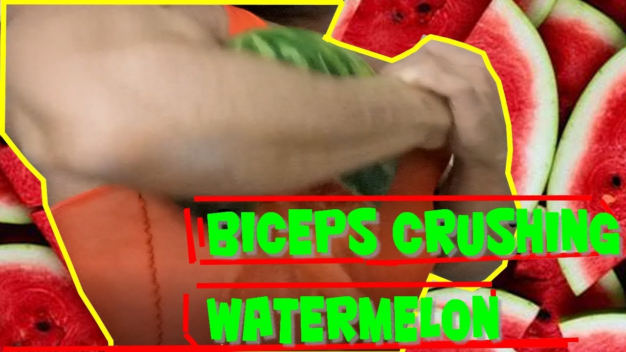 😱🌟💣 BICEPS CRUSHING WATERMELON - TheStreetFlexer