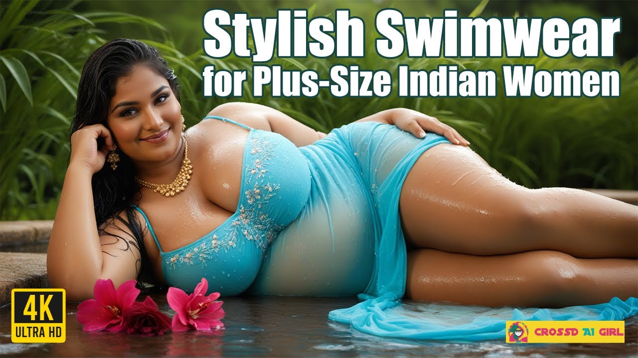 🔥 Curvy & Confident: Stylish Swimwear for Plus-Size Indian Women 🌸 AI Model Lookbook #UHD #4K