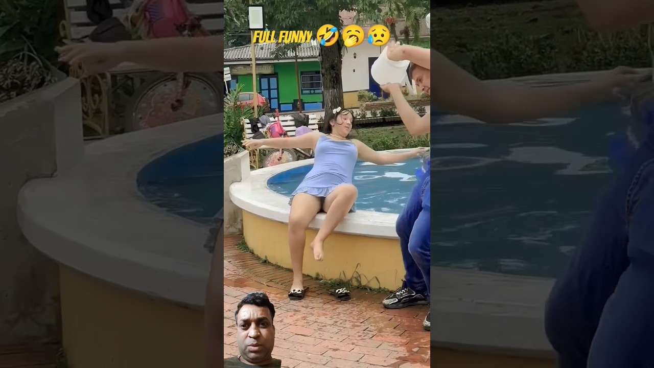 # El balde de agua 💦feliz 🤣broma # funny # comedy # viral # video