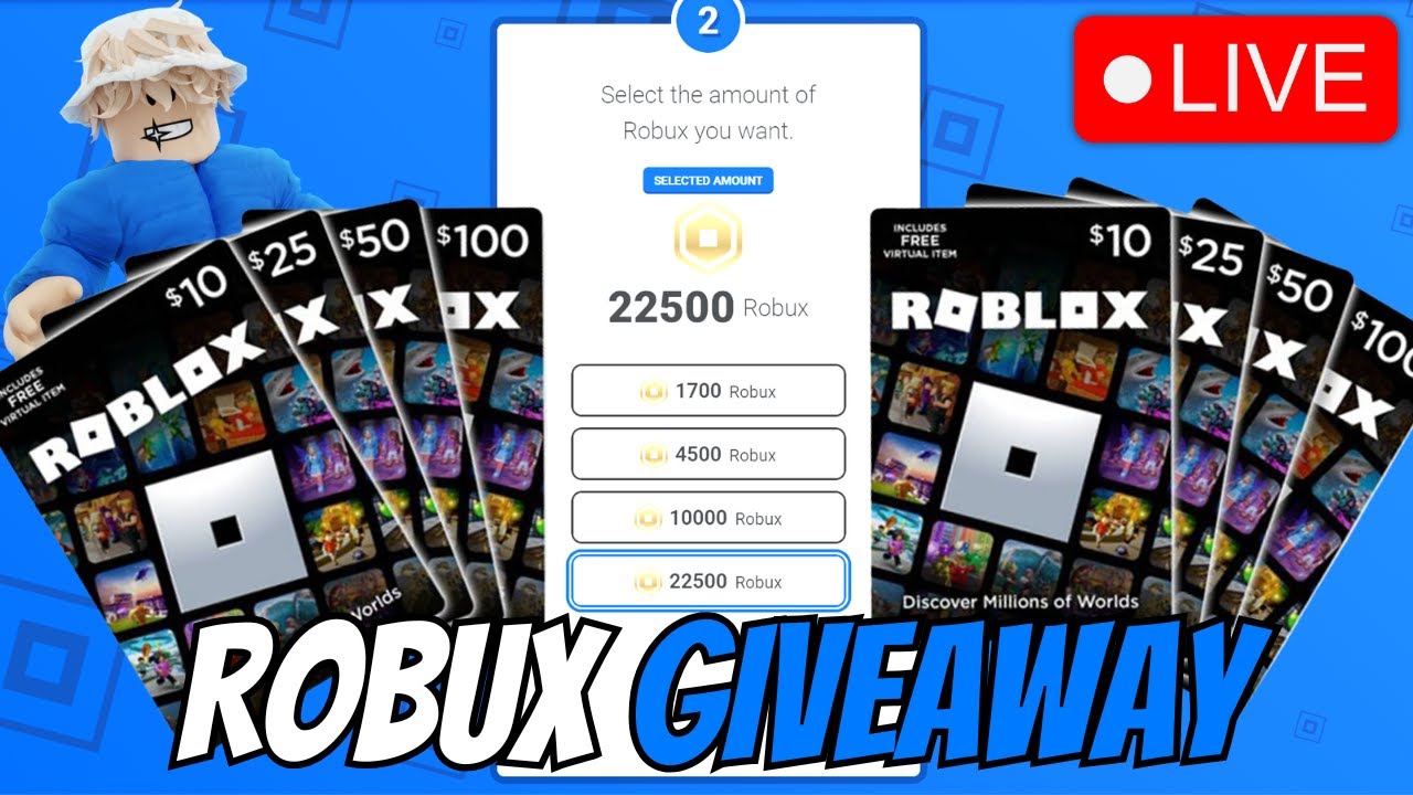 🔴 FREE 22,500 ROBUX GIVEAWAY LIVE! (FREE ROBUX)