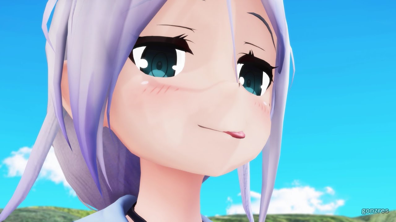 【巨大娘 Giantess】巨大娘のこびとつまみ食い/Giantess vore video No.6【MMD】