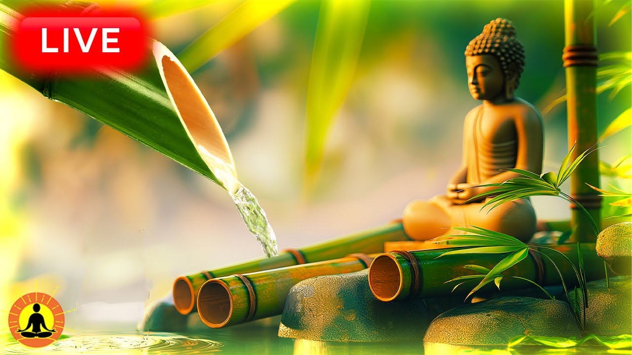 🔴 Healing Sleep Music 24/7: Relaxing Bamboo Nature Meditation Music | Eliminate Stress & Anxiety Now