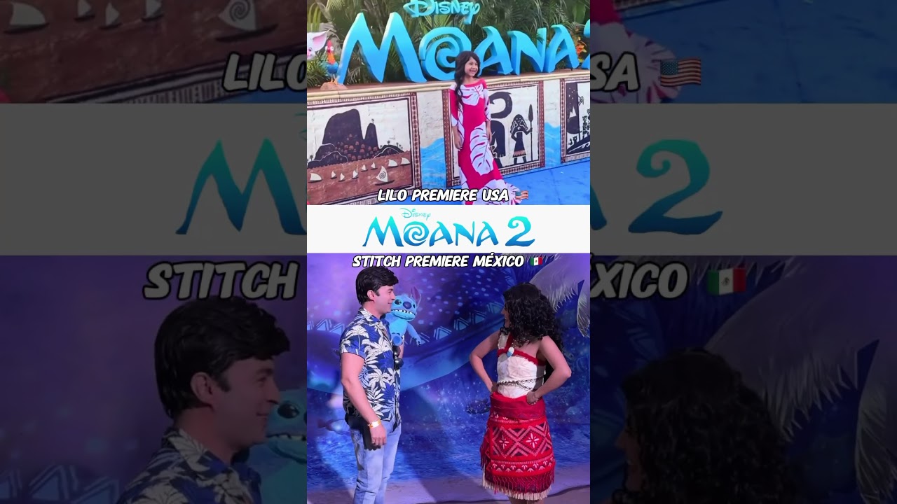 🌊 ¡Lilo & Stitch en las Premieres de Moana 2! 😃🙌🏻 #moana2 #liloandstitch #stitch #moana #disney