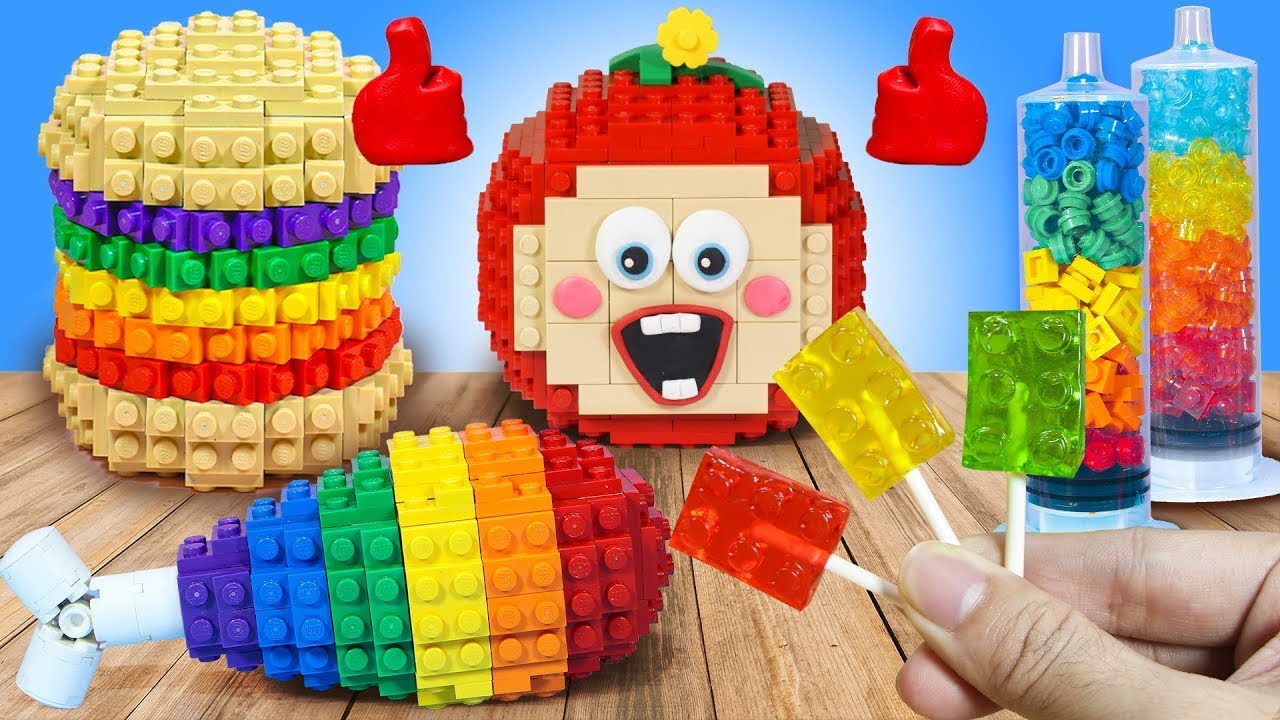 🔴 [LIVE] LEGO MUKBANG RAINBOW Burgers & Fried Chicken, Fast food  - Stop Motion Cooking & Asmr