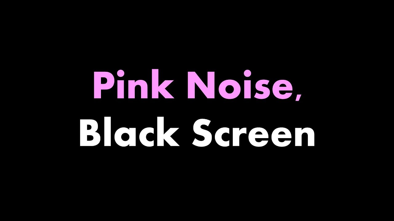🔴 Pink Noise, Black Screen 🌸⬛ • Live 24/7 • No mid-roll ads