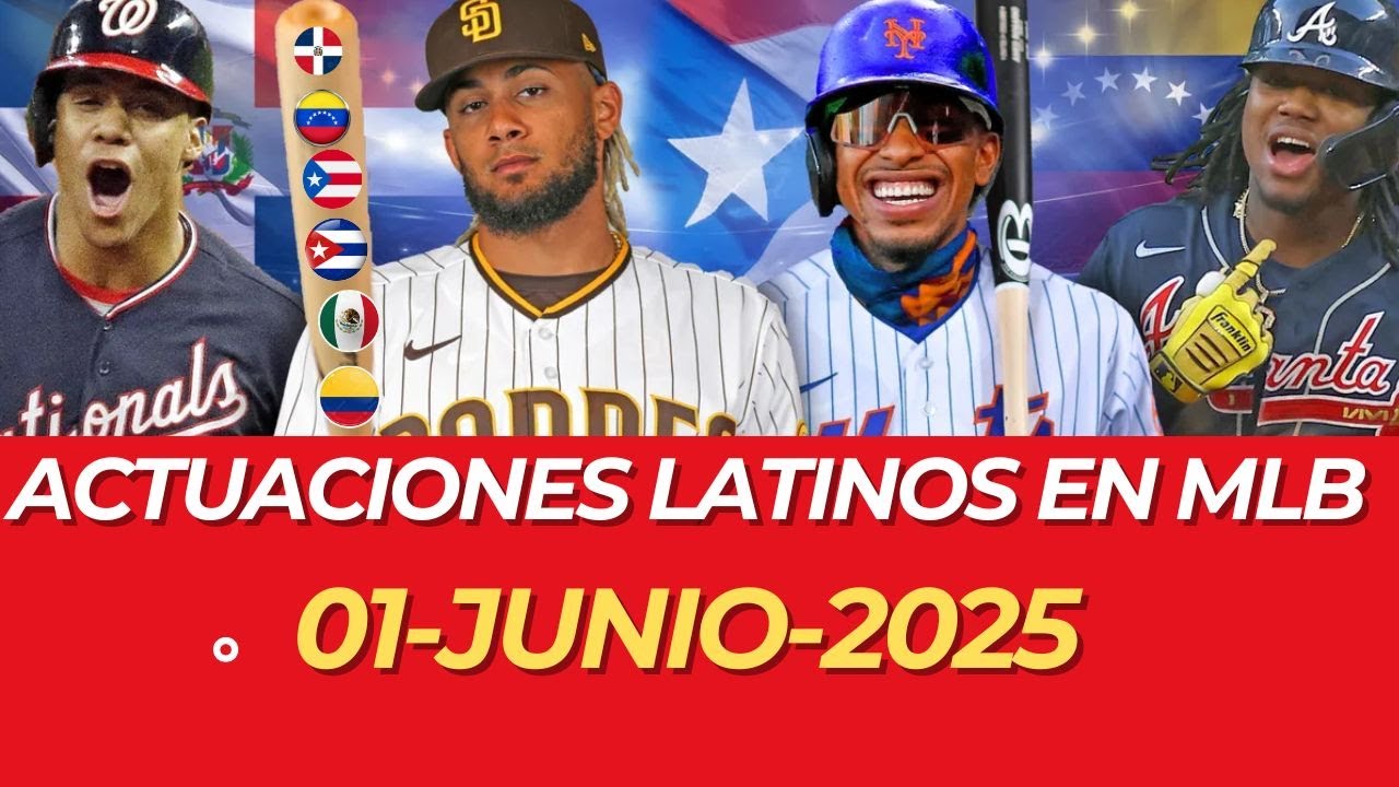 ⚾ Resumen Latinos en MLB | 1 de junio 2025 | Matos, Peña, Díaz, Soto y más estrellas del día