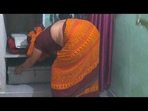💕 saree lovers full tite face cover me cleaning 🧹 video # desivlog#villagelife