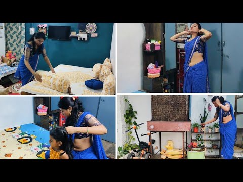 🍁 Saree Vlog ✨ Inka ho gaya bura haal😱 Cleaning Routine ✨🍁