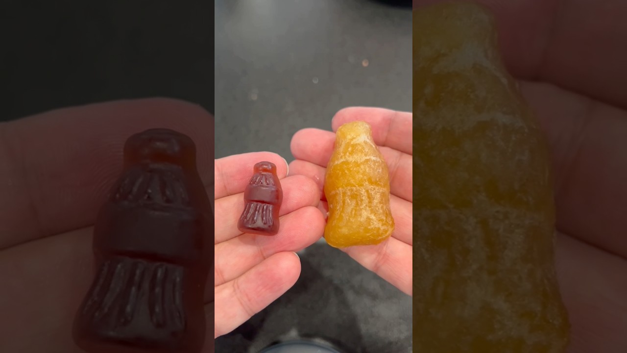 コーラグミを洗濯機で洗うとデカくなって、凍らせるとヤクルトになった #shorts #おもしろ動画 #funnyvideo #やってみた