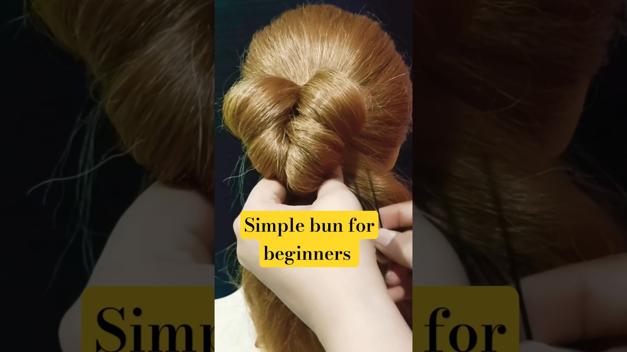 || simple bun for beginners || #hairstyle #simple #hair #shorts #beautiful #viral