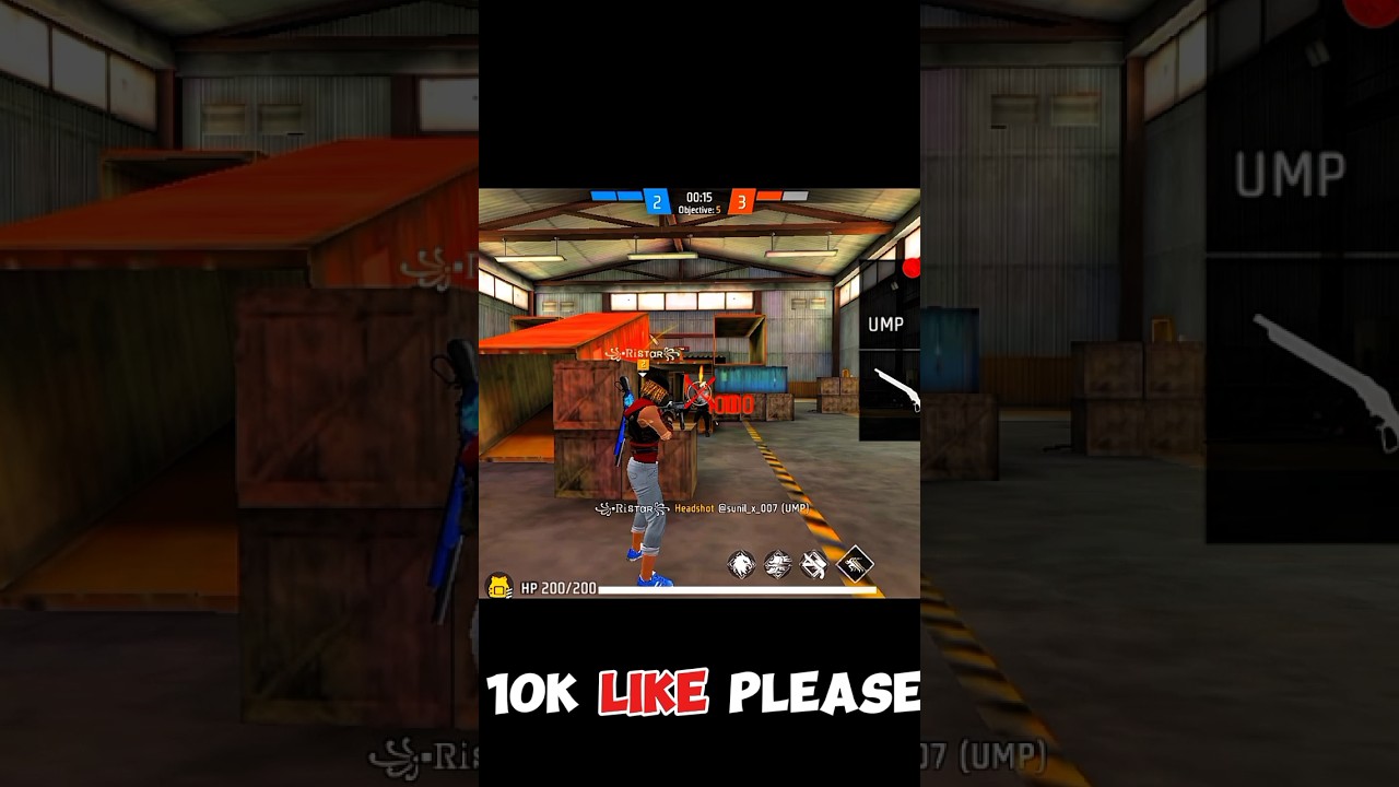 ⚡♈ SPEED MOVEMENT OF FREE FIRE UMP HEADSHOT #shorts #freefire