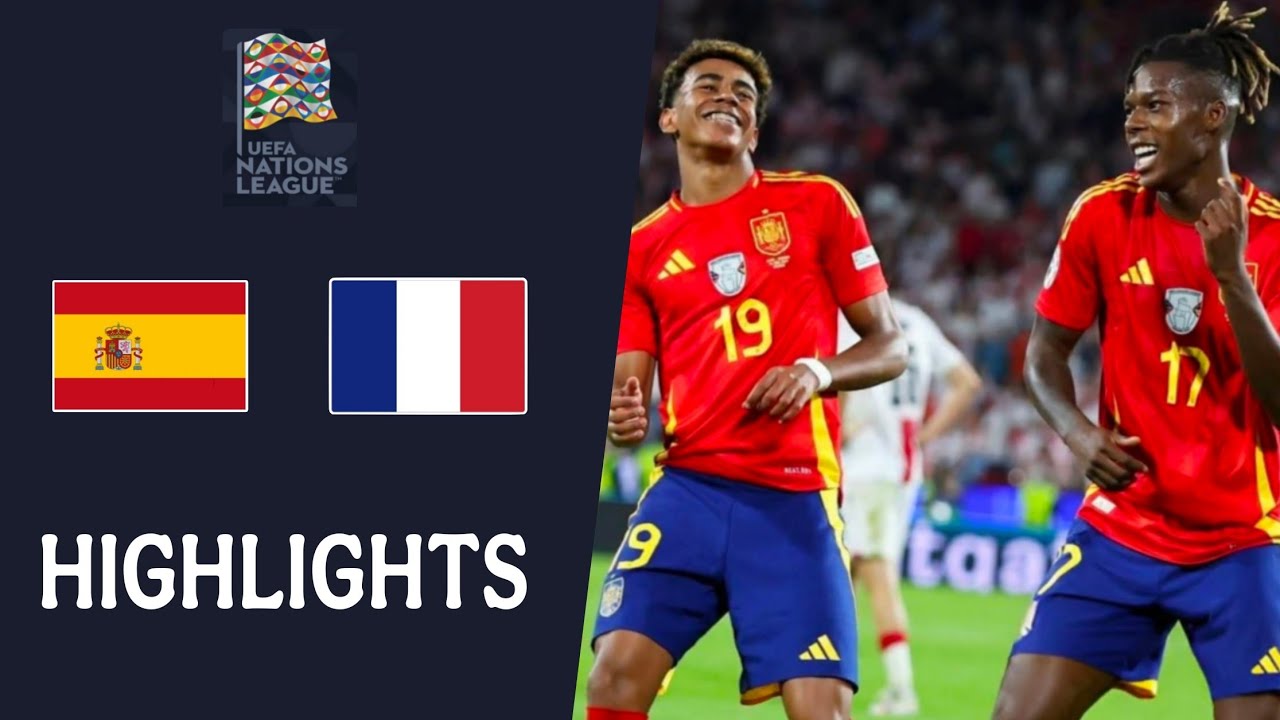 スペイン vs フランス (5-4) ハイライト | 準決勝 | UEFAネーションズリーグ 2024/25 | 本日ハイライト試合！